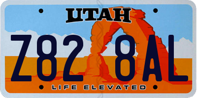 UT license plate Z828AL