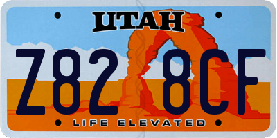 UT license plate Z828CF
