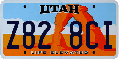 UT license plate Z828CI