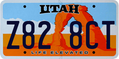 UT license plate Z828CT
