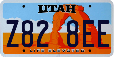 UT license plate Z828EE
