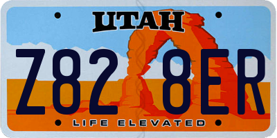 UT license plate Z828ER