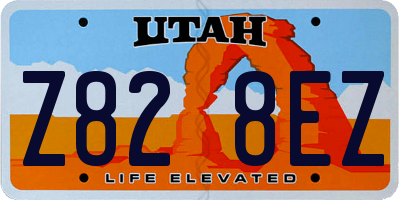 UT license plate Z828EZ