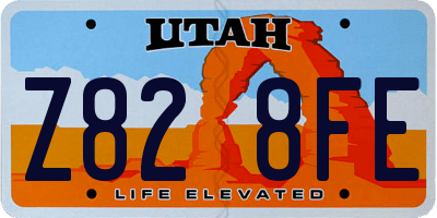 UT license plate Z828FE