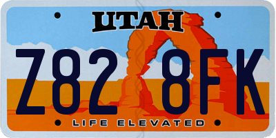 UT license plate Z828FK