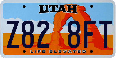 UT license plate Z828FT