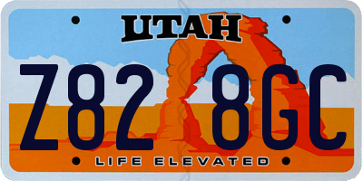 UT license plate Z828GC
