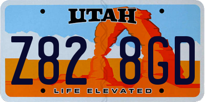 UT license plate Z828GD