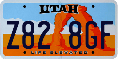 UT license plate Z828GF