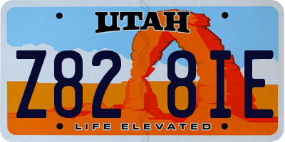 UT license plate Z828IE