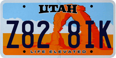 UT license plate Z828IK
