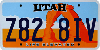 UT license plate Z828IV