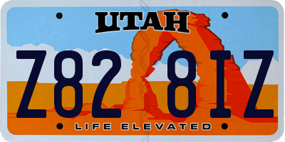 UT license plate Z828IZ