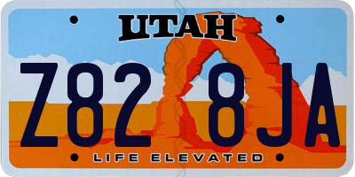 UT license plate Z828JA