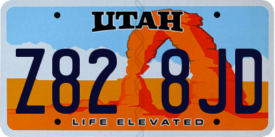 UT license plate Z828JD