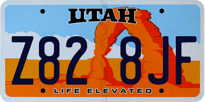 UT license plate Z828JF