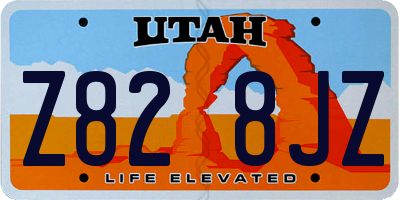 UT license plate Z828JZ