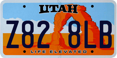 UT license plate Z828LB