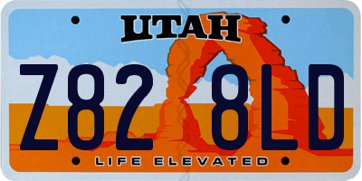 UT license plate Z828LD
