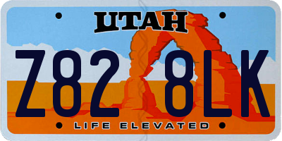 UT license plate Z828LK