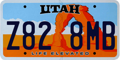 UT license plate Z828MB