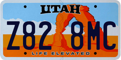 UT license plate Z828MC