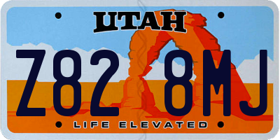 UT license plate Z828MJ