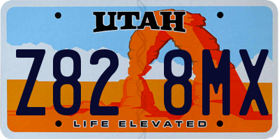 UT license plate Z828MX