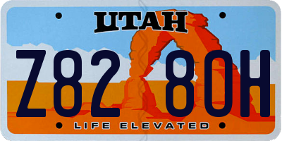 UT license plate Z828OH
