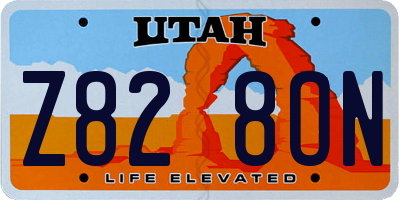 UT license plate Z828ON
