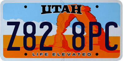 UT license plate Z828PC