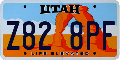 UT license plate Z828PF