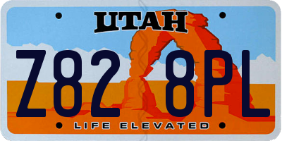 UT license plate Z828PL