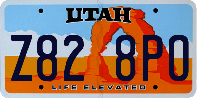 UT license plate Z828PO