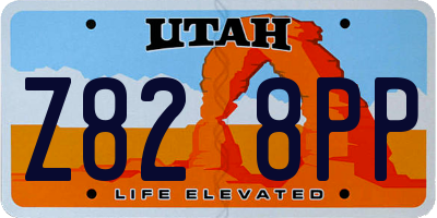 UT license plate Z828PP