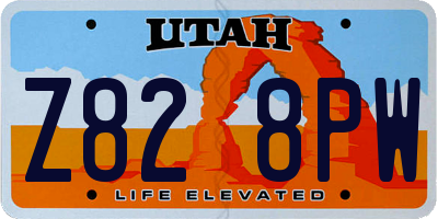 UT license plate Z828PW
