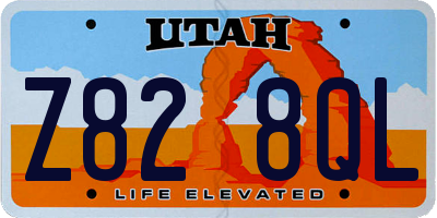 UT license plate Z828QL