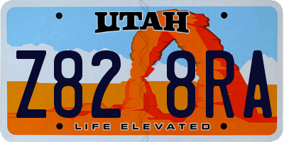 UT license plate Z828RA