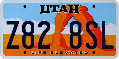 UT license plate Z828SL