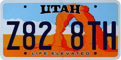 UT license plate Z828TH