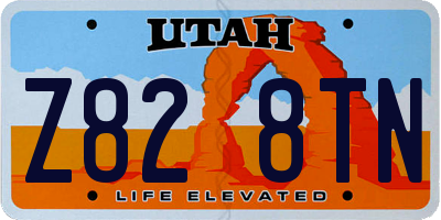 UT license plate Z828TN