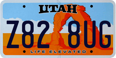 UT license plate Z828UG