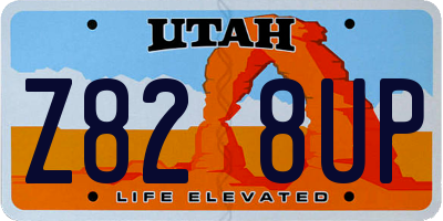 UT license plate Z828UP