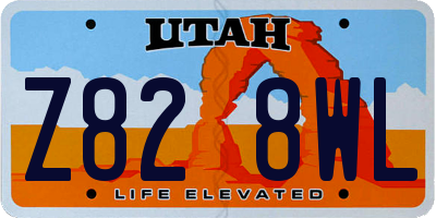 UT license plate Z828WL