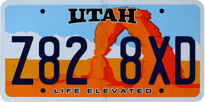 UT license plate Z828XD