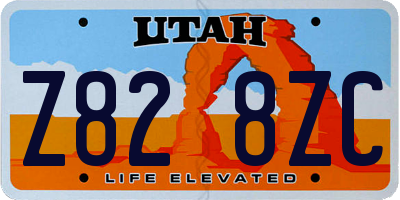 UT license plate Z828ZC