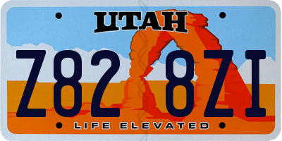 UT license plate Z828ZI