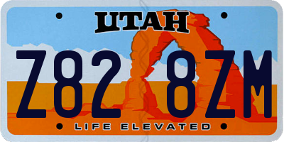 UT license plate Z828ZM