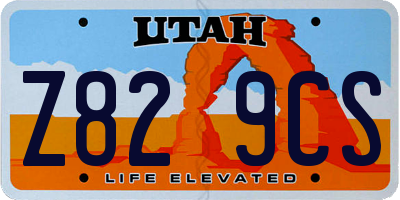 UT license plate Z829CS