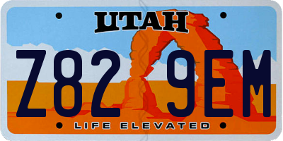 UT license plate Z829EM